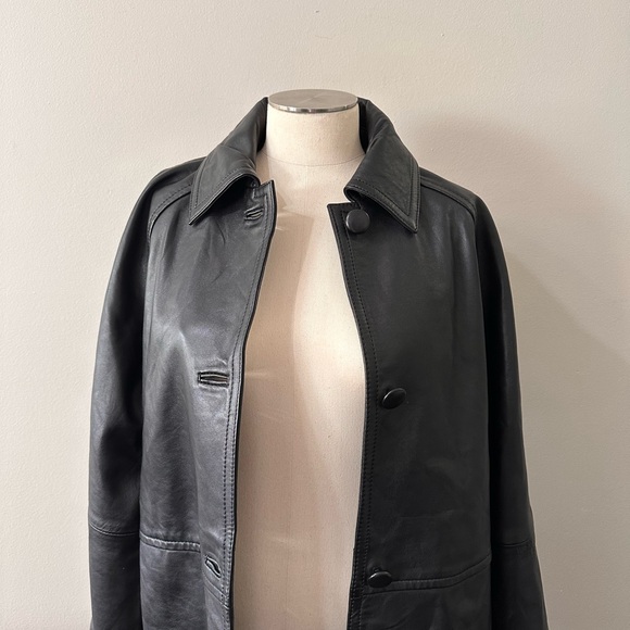 NWT Reformation Black Veda Beck Leather Trench - Picture 4 of 8